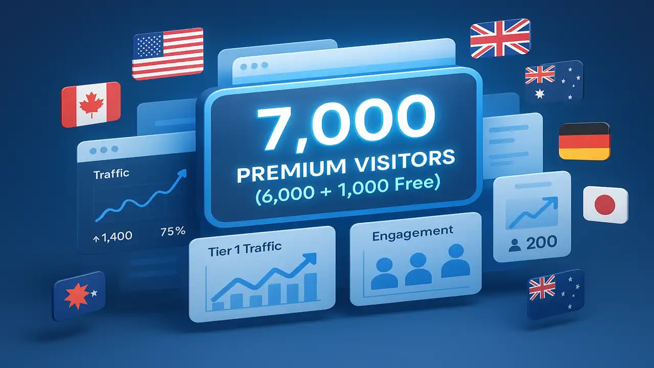 Buy Real Tier 1 Website Traffic: 7,000 Premium Visitors (6,000 + 1,000 Free) – Full Guide
